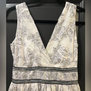 Calvin Klein White and Black floral Sundress